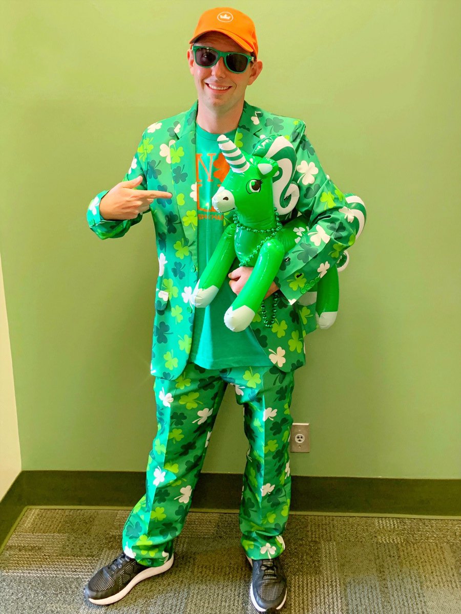 DavidMora's tweet photo. #FutureKing & โShamโ are ready for the 2020 @IrishChanParade practice march! See yโall in the Quarter! ๐๐บ๐ฎ๐ช #NewOrleans #PracticeMarch #Slรกinte https://t.co/5IrjjfNWH5