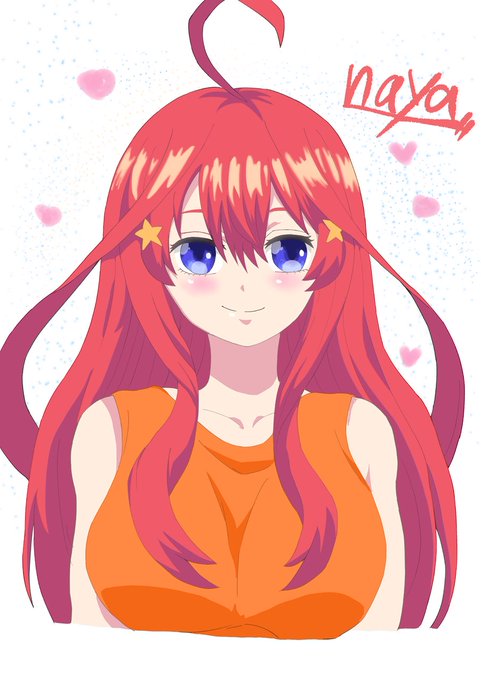 naya@絵描きさんがTwitterに投稿した中野五月(五等分の花嫁)のイラスト。