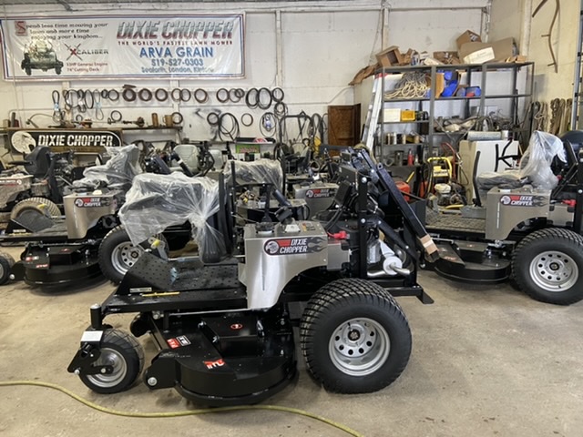 ArvaGrain's tweet photo. New Dixie Choppers starting to roll into the Seaforth Shop. A sure sign that spring is on the way! #dixiechopper #zeroturnmowers https://t.co/pFGbC45PJt