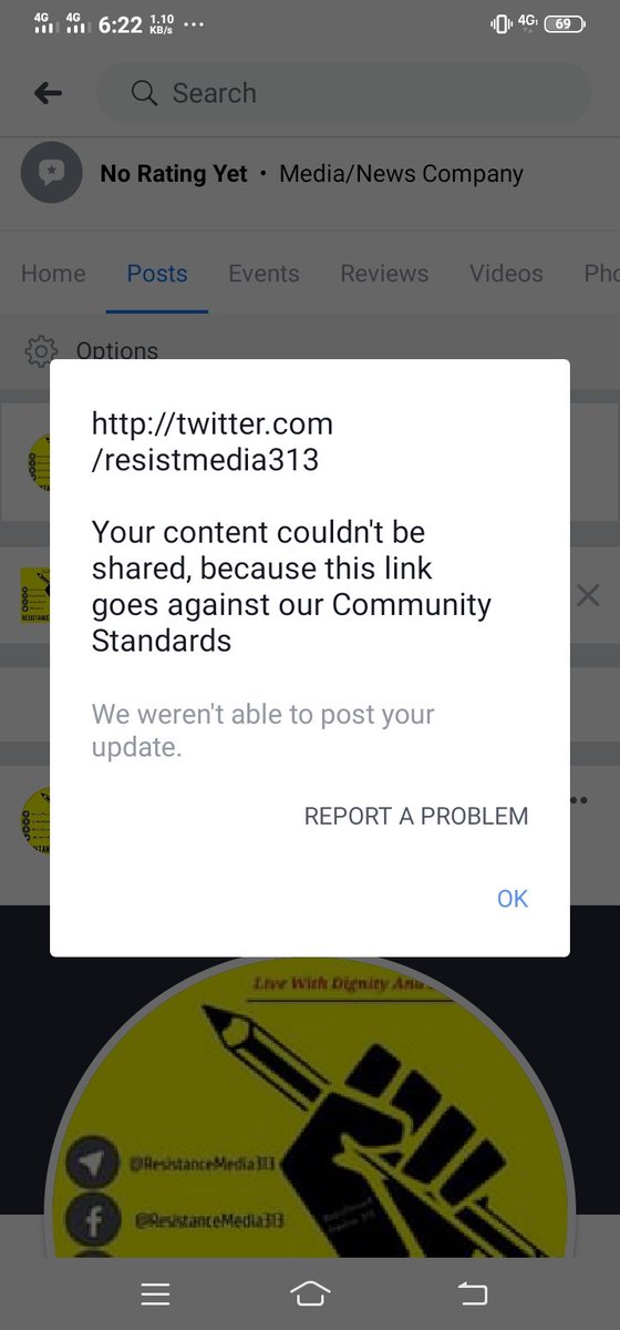ResistMedia313's tweet photo. #Facebook Has Removed Our Page For 2nd Time And Also Banned Our Twitter Link..
New Fb Page 👉🏻 https://t.co/PXHItF7vFd
Also Spread Our Twitter Link 👉🏻 https://t.co/uPwFKHnEOf
#Pure_Resistance #NoToHumiliation #CyberWar #SocialMedia #Media #MediaWar https://t.co/jY6oTPuxlp