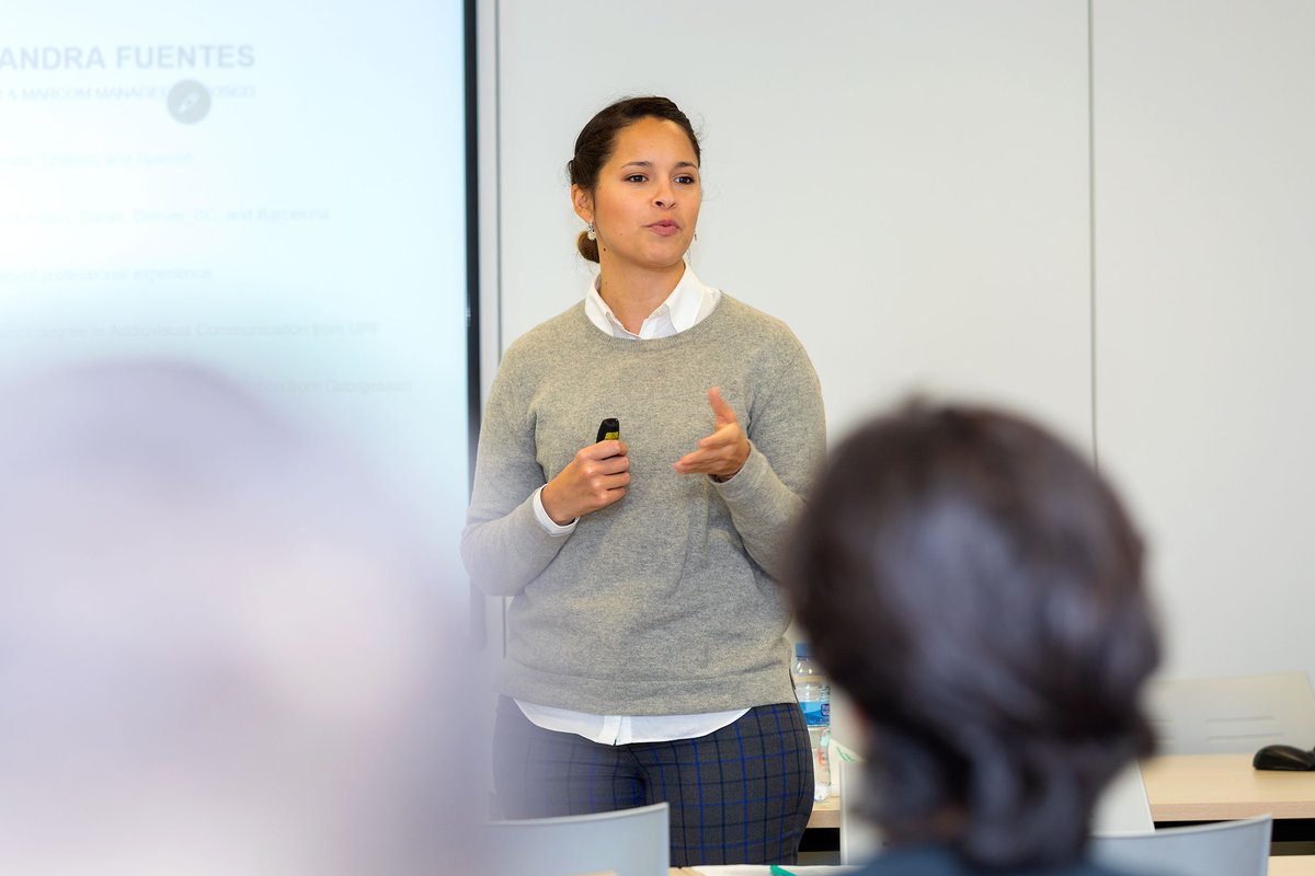 EU_group's tweet photo. Thank you, Zhandra Fuentes, Senior PR & Marcom Manager at Hosco, for inspiring our students with your fascinating talk on PR in the Era of Communication Overload! 👏🤩
#StartHere #ExperienceEU https://t.co/yOTiD8IqYU