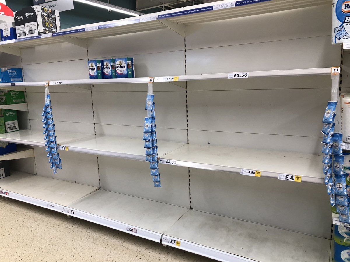 petergmadams's tweet image. The toilet roll shortage seems to be a thing in Wales. #tolietpaper