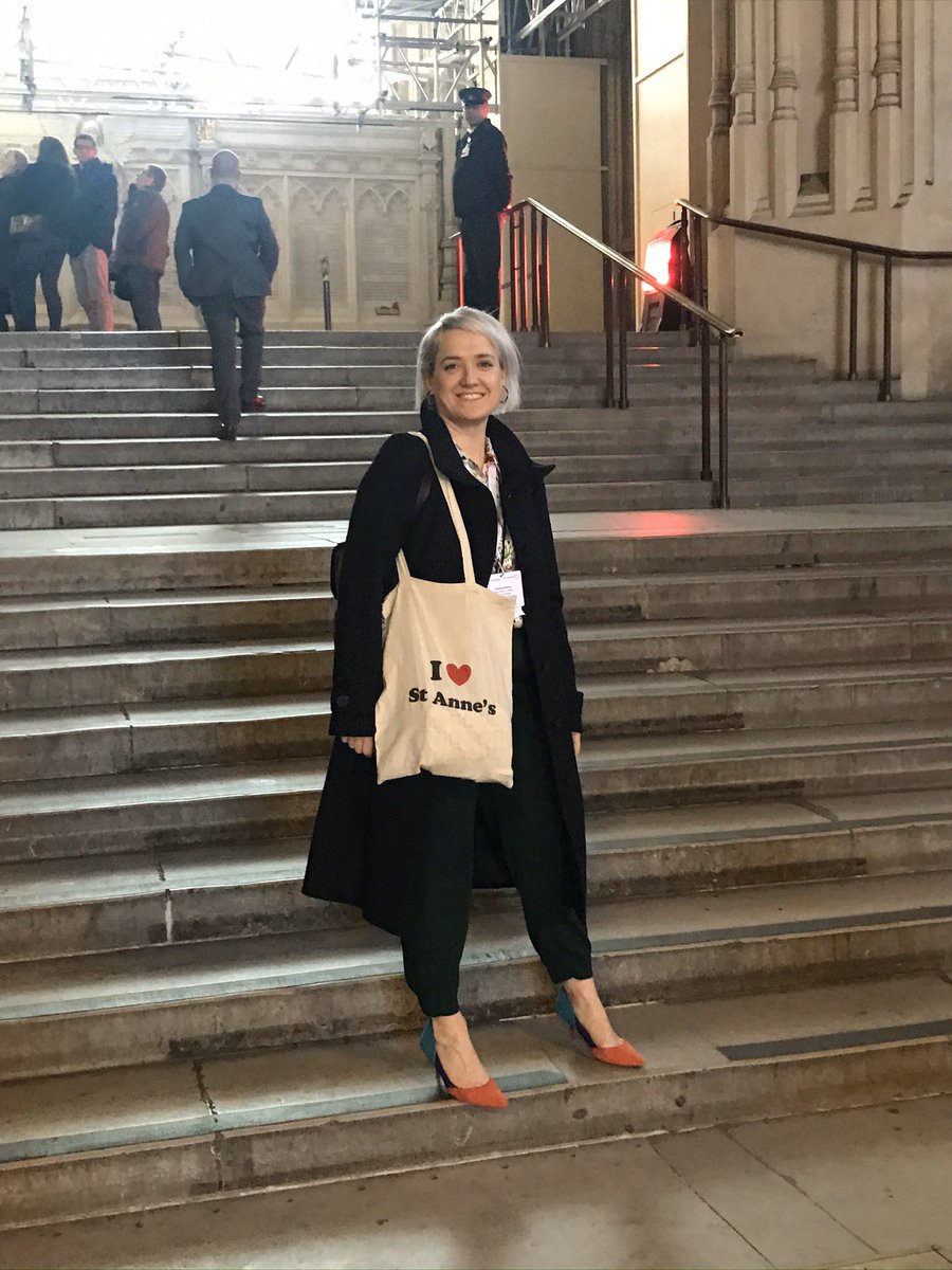 Making sure to represent for all @StAnnesCollege women (+male allies of course) today with the tote at Houses of Parliament for Health & Care Women Leaders. Great to hear fellow alumna @AKPritchard2 talking so passionately about equality too #EachforEqual #InternationalWomensDay