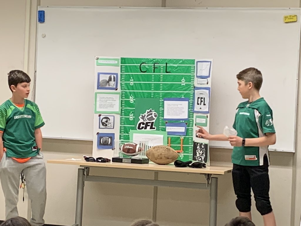 MrsLeCouffe's tweet photo. Strong start to class Heritage Fair presentations with @LeCouffeClass and @LangenAlexis. I look forward to seeing students add to presentations and use feedback for the day of the Fair. @StJosaphat https://t.co/u3t3Pi2AxY