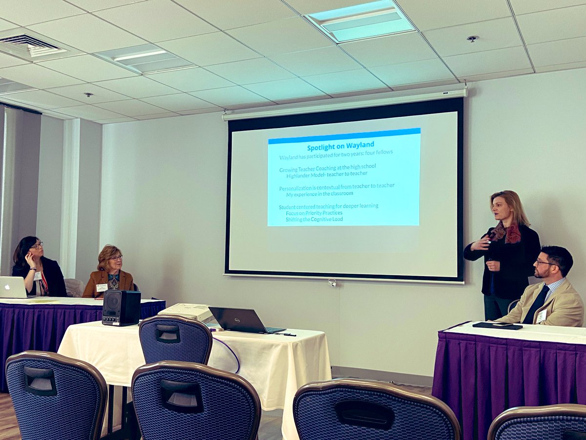 ShawnCRubin's tweet image. Watching #FuseMA Fellows @EvaUrbanHughes &amp;amp; @DanaGfuse share their enjoyment of the fellowship at #MALeads20. Giving shoutouts to the collaborative learning model &amp;amp; their own personal growth in practice. Teacher leadership is the best leadership! Nice work @Megducation &amp;amp; @Liz_McG