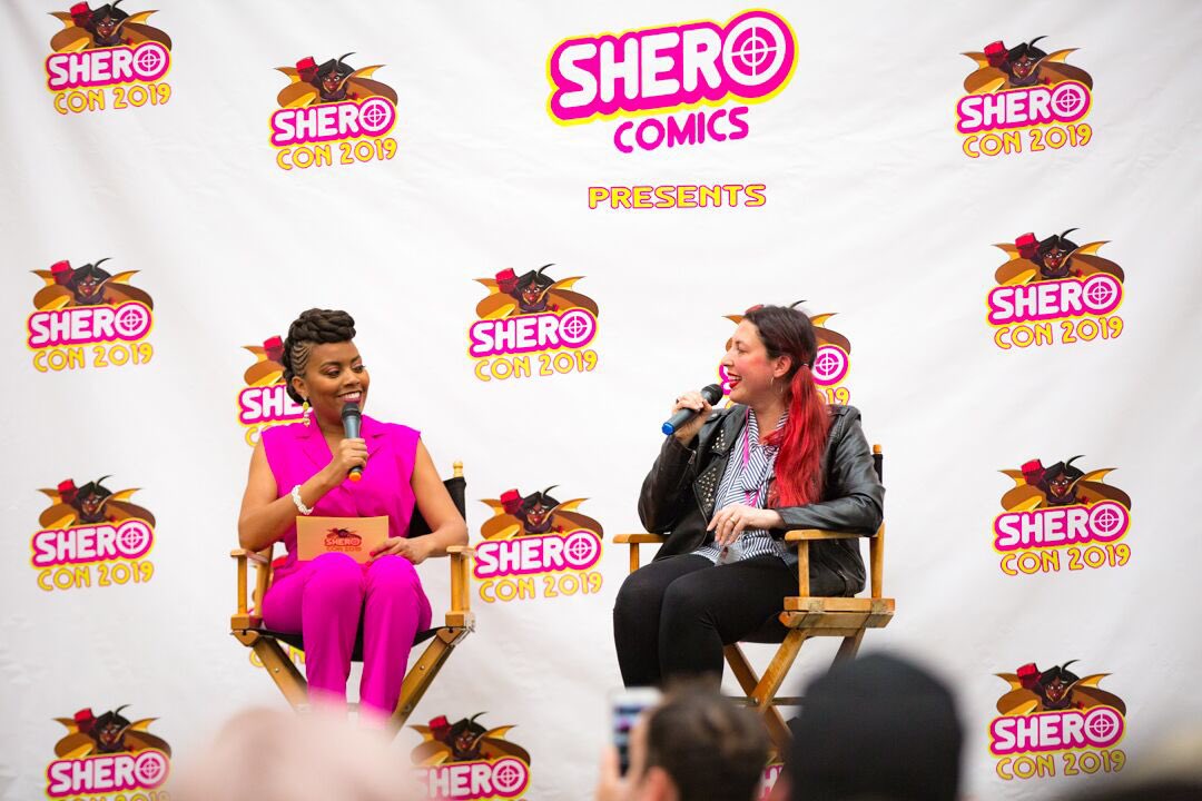 RayvenChoi's tweet photo. This next Shero KC Mussman is the CEO Nocturnal Designs, the only female owned FX Studio in Hollywood! KC is returning to the SheroCon Mainstage, with two monsters! 👹 👹 Get FREE SheroCon tickets 👉https://t.co/RD59ociDFS #InternationalWomensDay #sherocon #WomensHistoryMonth https://t.co/FCTO0GnIw1