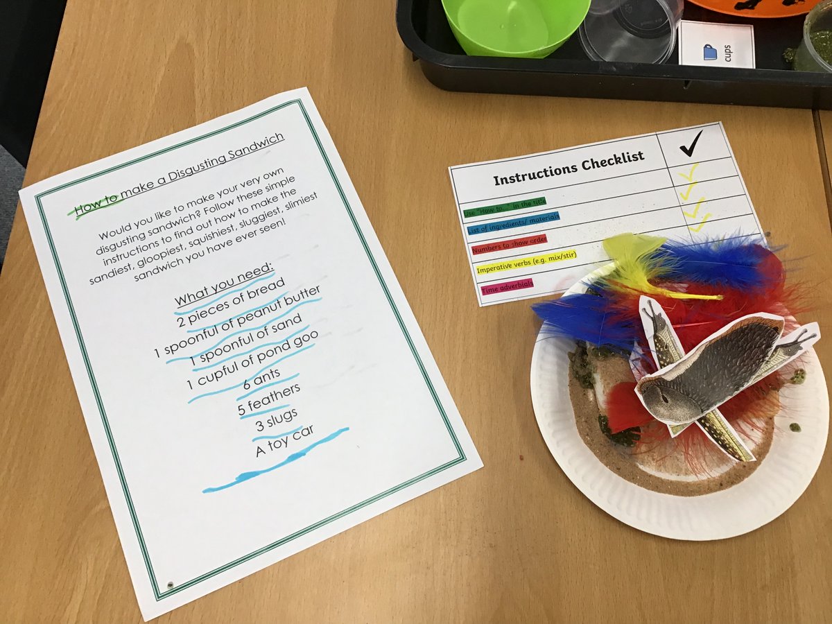 Roald Dahl Class have been reading the story The Disgusting Sandwich. We followed instructions to make our own disgusting sandwiches. Would you eat one?