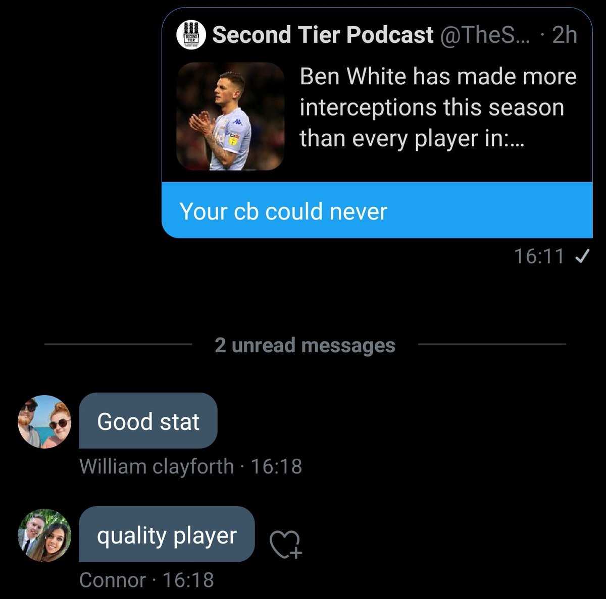 LewArmitstead's tweet image. When you try and start an argument in the group chat and all you get is support. 😤😤😤 #GroupChatProblems