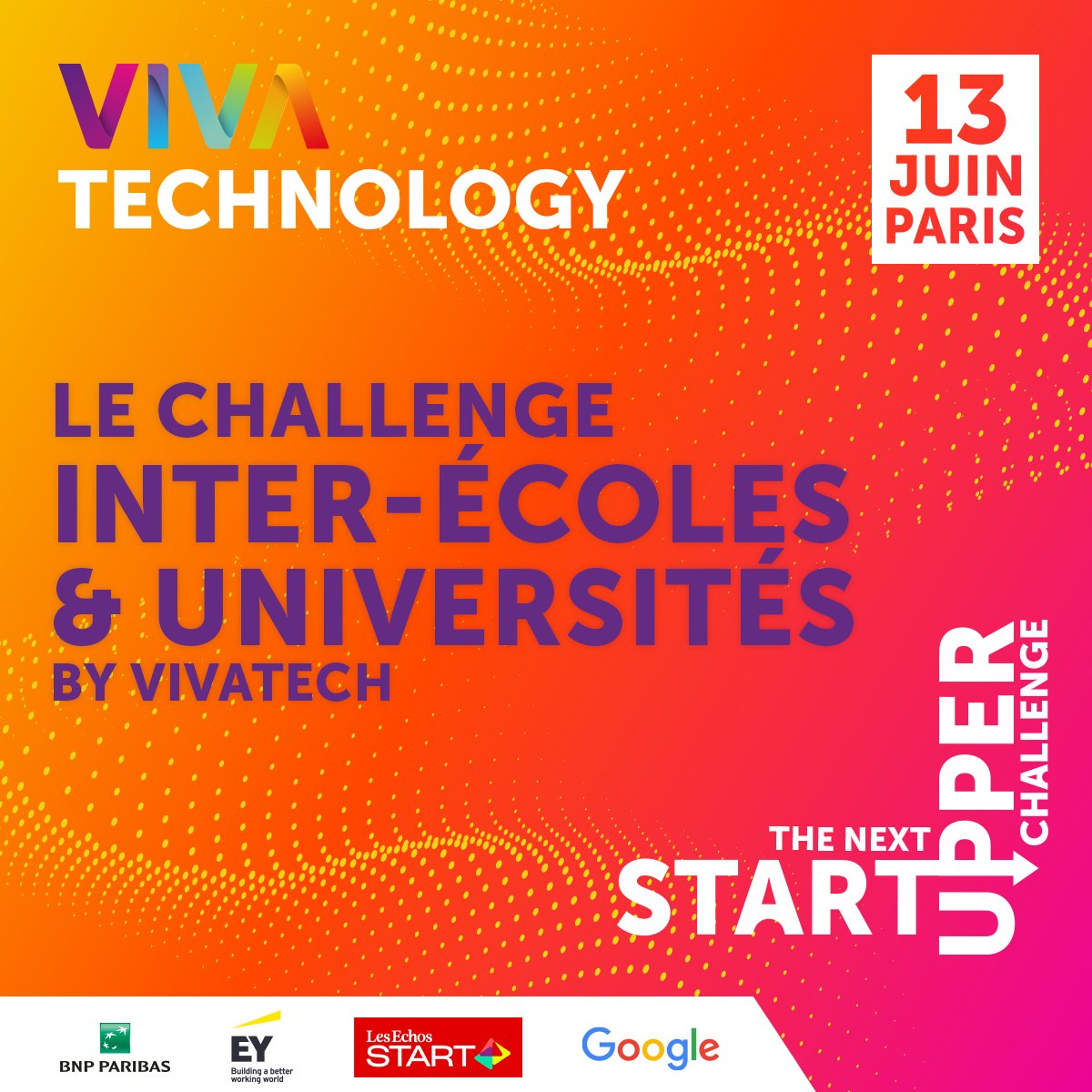 VivaTech's tweet photo. The #NextStartupper Challenge:
❓ Un concours étudiant
💪 Pour encourager l'entrepreneuriat chez les étudiants & mettre en valeur les talents de nos établissements
🏆 Un startup corner à #VivaTech 2021 pour le projet #Tech4good le plus innovant
Par ici 🔽
https://t.co/h9hT7xleaF https://t.co/ARcbX4R816