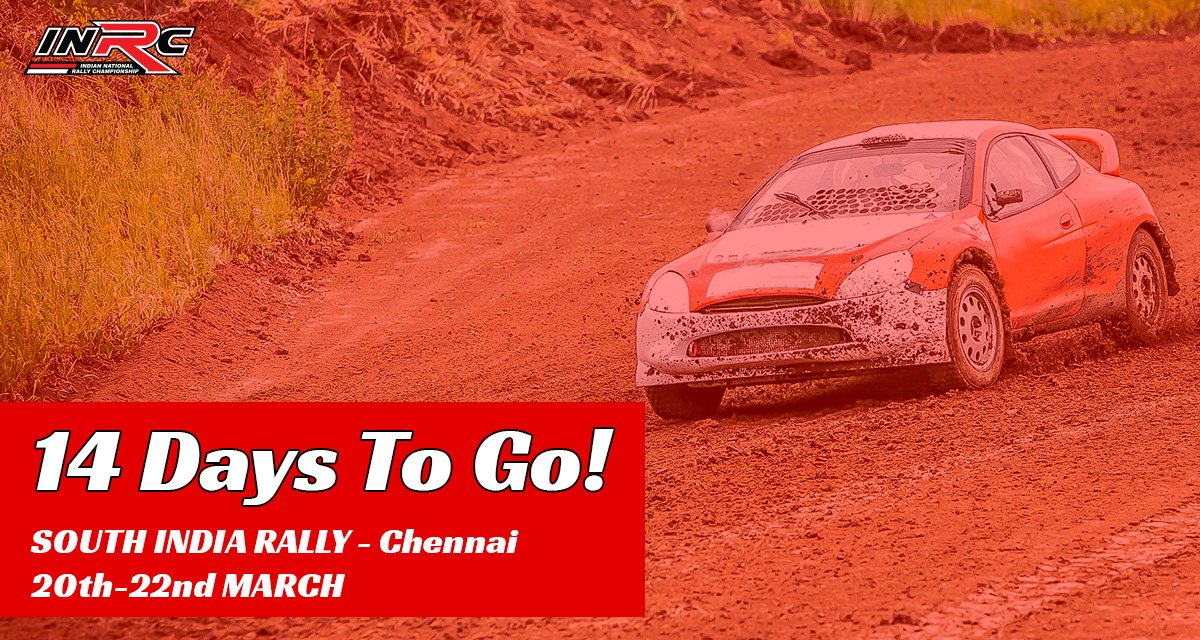 INRCIndia's tweet photo. Get ready for the 41st edition of South India Rally at #Chennai in association with Madras Motor Sports Club(MMSC). #RallyRacing #INRCRally #RallyDrifting https://t.co/0FZ6X2Cfu1
