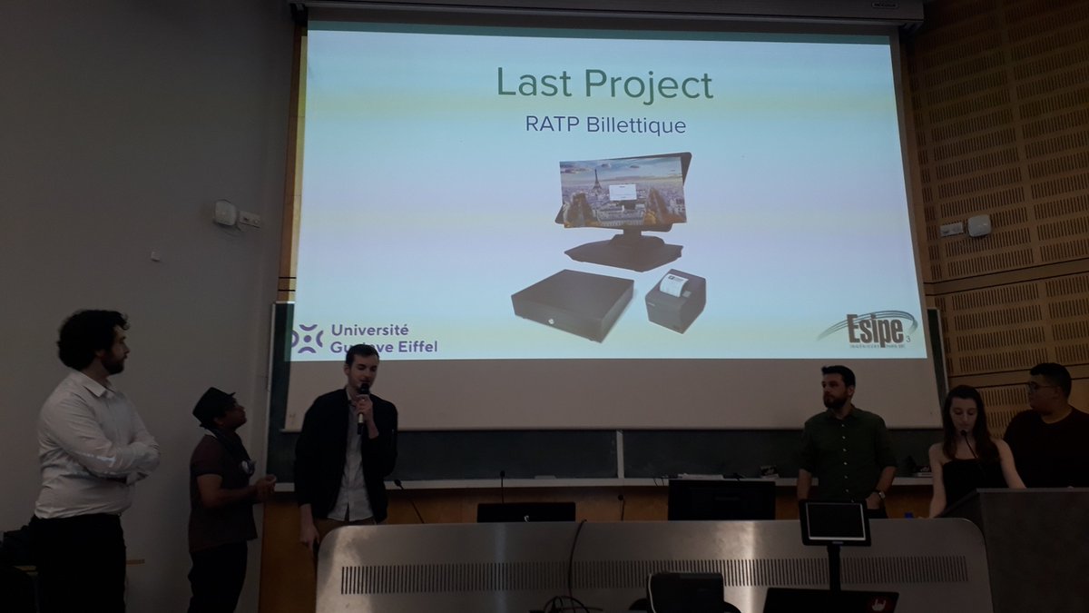 DurisEtienne's tweet photo. Belles soutenances #LastProject pour les apprentis @Ingenieurs2000 #informatique à l'@Esipe_uge: élèves|clients|profs contents! Bravo 👏 et merci à tous, surtout à nos clients!
#Billettique #PIMnow #Moodal https://t.co/HDWIIzlGKS