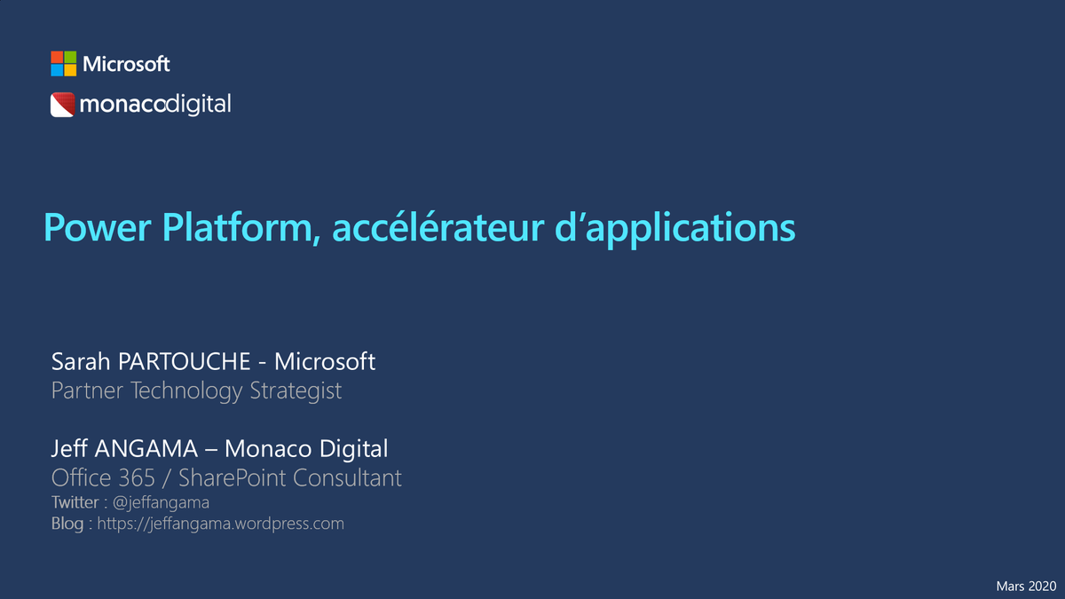 jeffangama's tweet photo. Voici la présentation de #PowerApps / #PowerAutomate / #CDS avec @SarahPartouche. Au #SecureITDay 2020 à Paris.
cc : @mspartnersfr @microsoftfrance @MonacoDigital98
https://t.co/BKS2thc5Vv https://t.co/Til7svnlK8