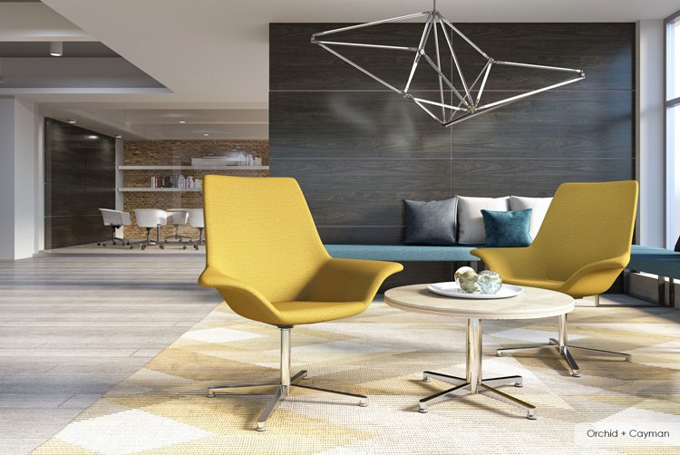 TriStateOffice's tweet photo. We're loving the bold colors and classic styling of the Cayman occasional table and Orchid lounge from ERG International
#interiordesign #sitdifferent #contractfurniture #interiors #design #lounge #seating https://t.co/HaFOtOmFkA
