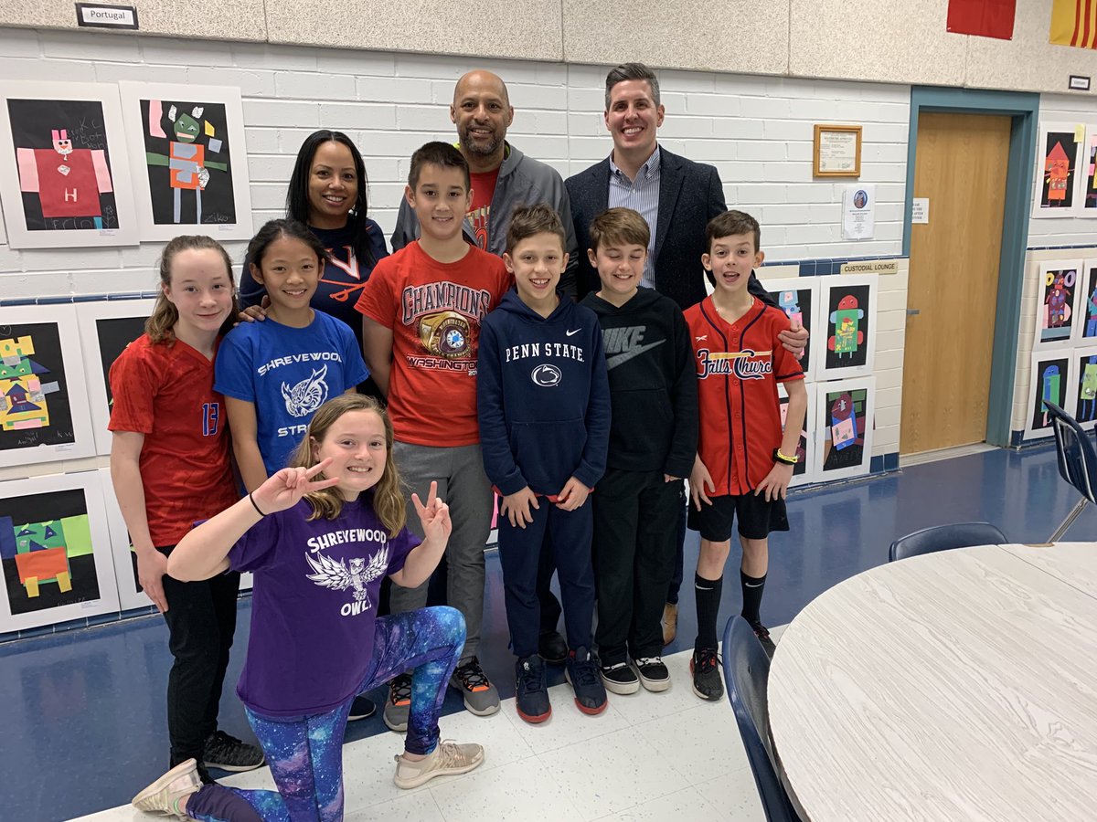 JDeSmyter's tweet photo. We are so proud of the 5th grade students who were selected to the Falls Church All-Star basketball team. They will be playing this weekend at Capital One Arena. ⁦@ShrevewoodES⁩ ⁦@ShrevewoodPTA⁩ ⁦@FCPSR2⁩ #gowiseowls https://t.co/vj2a28oV58