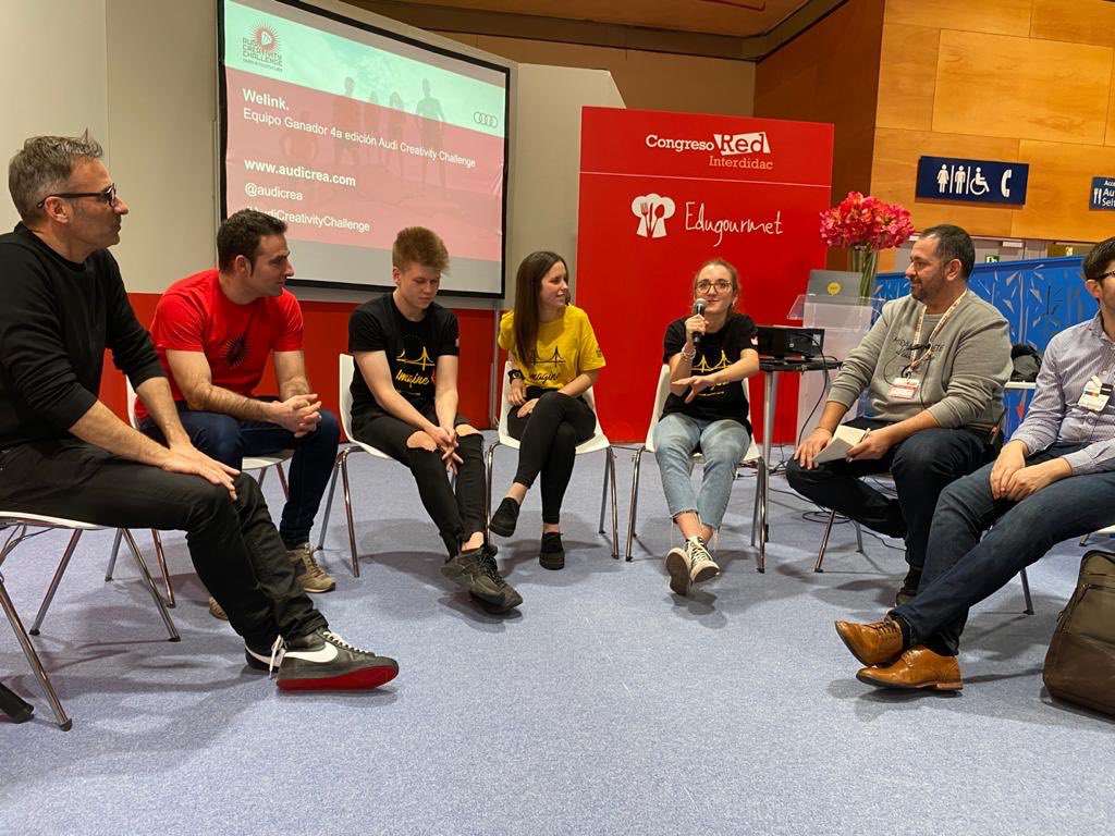audicrea's tweet photo. Hoy hemos participado en la mesa redonda sobre jóvenes emprendedores en Congreso RED de la mano de @xavierverdaguer y @meliusacc ganador de la pasada edición. Gracias David Montejano por contar con nosotros!!@feriademadrid
#CongresoRED2020 #Interdidac2020 #MYURED2020
#welinc_acc https://t.co/a4EC75eoLr