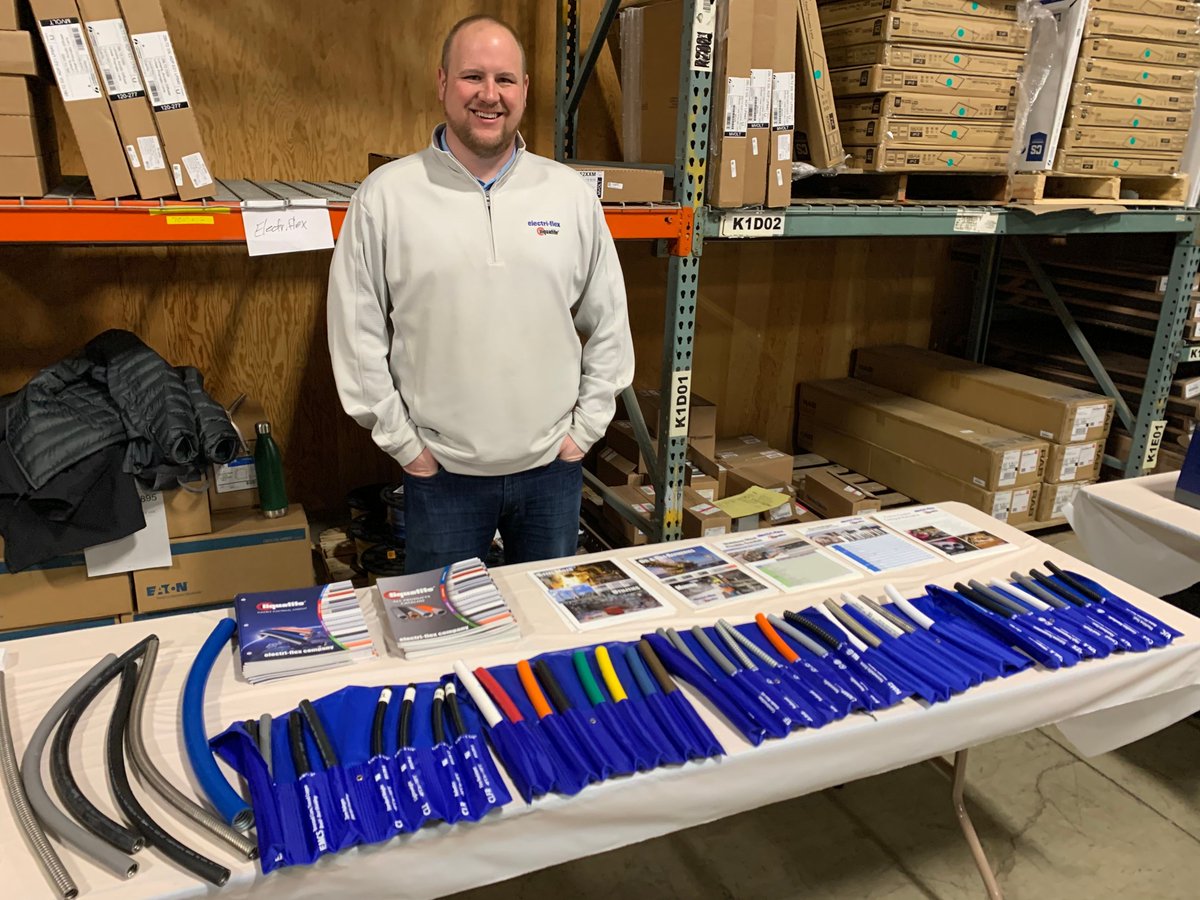 ElectriFlexComp's tweet photo. Breakfast is the most important meal of the day! And we’re starting our day at Graybar’s Pancake breakfast 🥞. #GraybarAlaska #ElectriFlex65 #liquidtight #flexibleconduit https://t.co/P9N9Ehs8LE