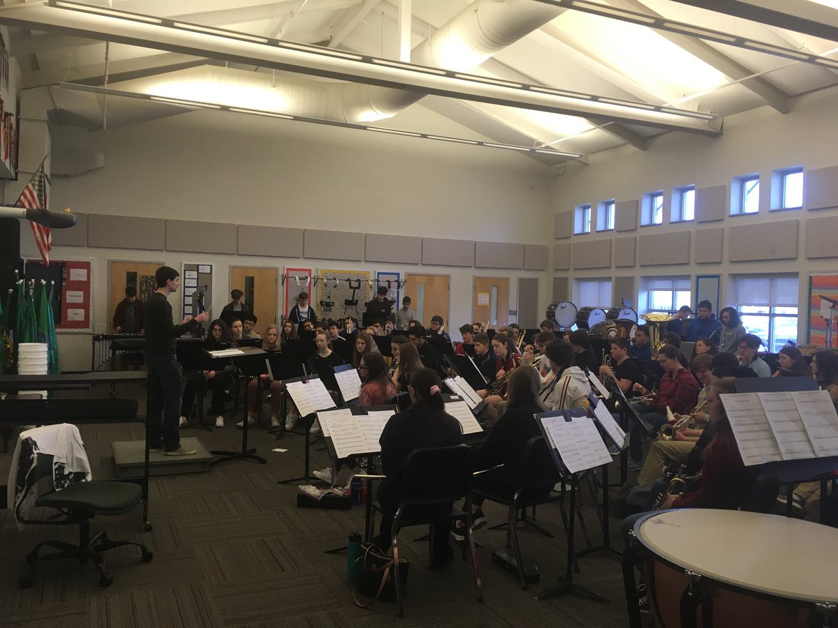 StoningtonHS's tweet photo. SHS Band working with guest composer , Joshua Trentadue, on his new piece “ The Golden Pier”, which he will conduct during our March 18 concert! https://t.co/rbcXkhJtzB