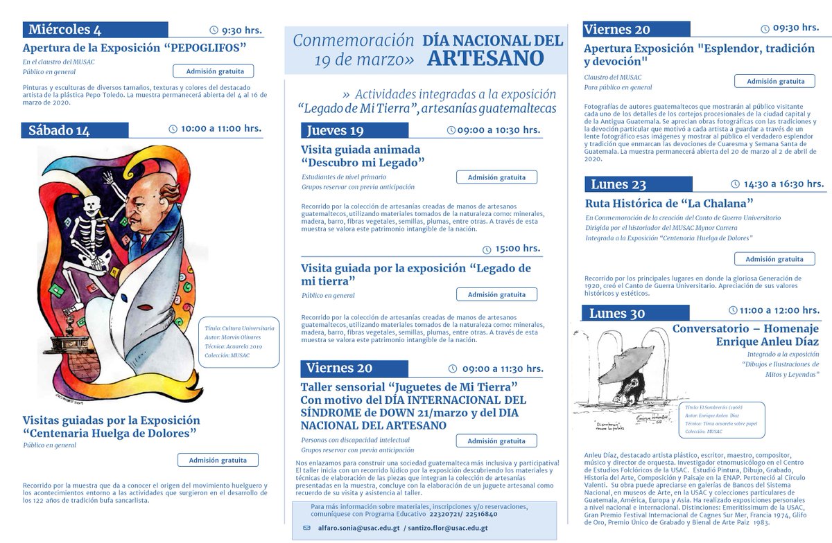 Marzo... mes de la mujer... mes del artesano... mes de la huelga. Les compartimos nuestras actividades esperando su asistencia! Agradecemos nos apoyen compartiéndola con sus contactos y en sus redes!