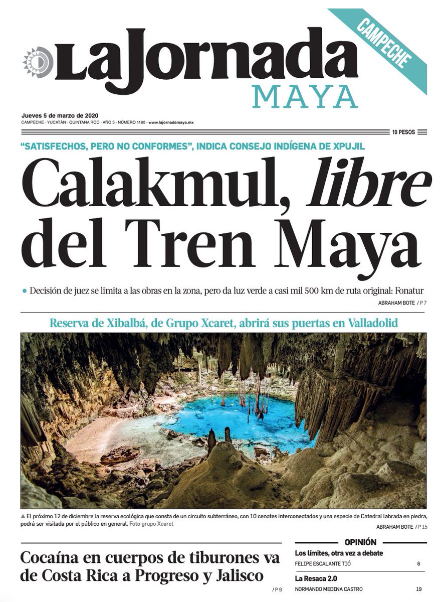 OaxacanewsENG's tweet photo. #TheMostRead Judge granted suspension order vs. #MayaTrain project to #indigenous group in #Campeche. While this is good news for Calakmul, suspension doesn’t apply to the entire project. Orgs claim that the consultation violated indigenous peoples’ rights
https://t.co/8Ty91FUKlX https://t.co/0plzvpA7J4
