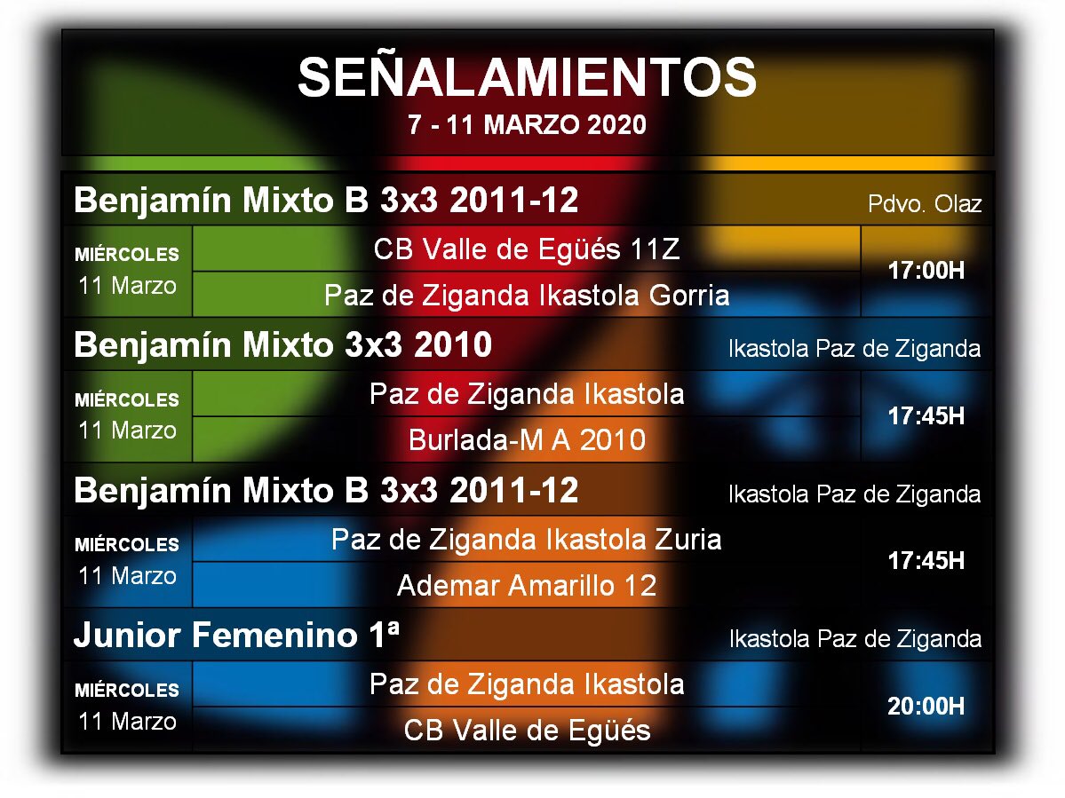 Estos son nuestros partidos del fin de semana. ¡¡Mucha suerte a todos!!

Hauek dira geure taldeen partiduen ordutegiak. Zorte on guztioi!!

#AupaIkastola🔴

(2/2)