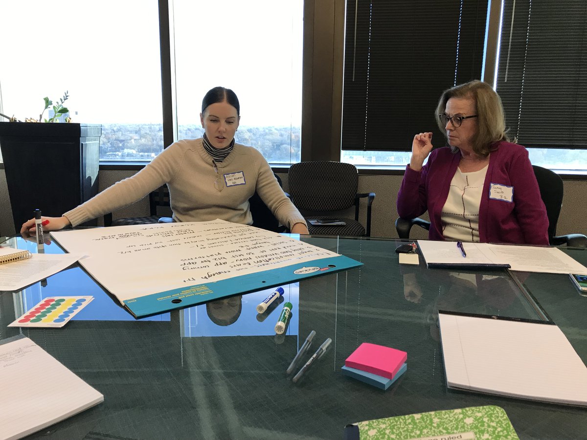 FeedKC's tweet photo. Caitlin &amp; Marineth attended the Pure Pitch Rally Marketing Bootcamp this past November. They brainstormed Marketing strategies w/ the awesome Allison Van Maanen &amp; Jenny Smith from @bernstein_rein.
#10DaysUntil our latest solution to food waste &amp; hunger.

#WeAllWin #EndFoodWaste https://t.co/rFRcYhsIqV
