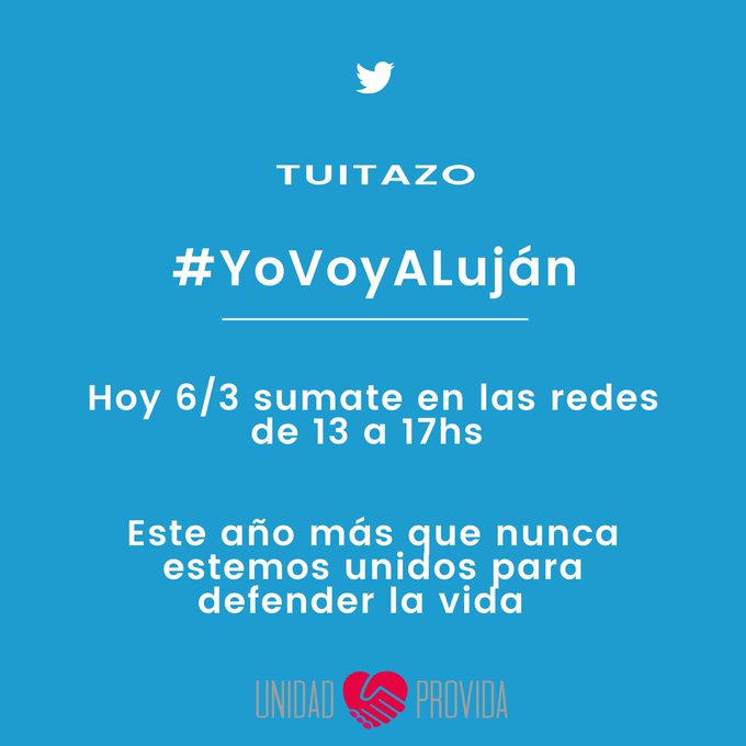 Hoy, TUITAZO con el Hashtag #YoVoyALuján, sumate!