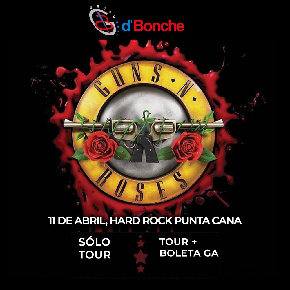 ¿Quienes son los amantes a <a href="/gunsnroses/">Guns N' Roses</a> ?🔥🎸 Nos vamos el próximo 11 de Abril para Punta Cana ¡Nosotros te llevamos! Solo tour: 1,995 / Tour + boleta: 6,595. Más información 📲809-566-7575 #dBoncheAcaboConTo