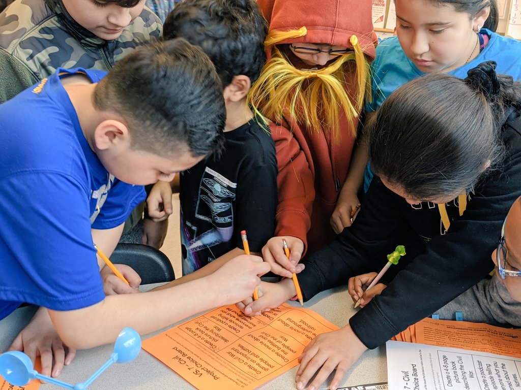 _Alina_Burton's tweet photo. We love projects!!! Ss helped create our project choice board earlier this week and today we selected our project. #MPVaLIN19 #studentchoice @MPEScougars @MPCSVA https://t.co/zvxsmdXex6