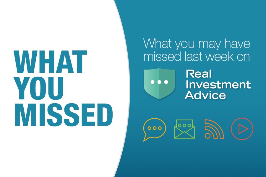 LanceRoberts's tweet photo. #WhatYouMissed On #RIA last week. 
The best of our #blogs, #podcasts, #newsletter, #tweets, #RIAPRO and #radioshow all in one convenient place. 
@michaellebowitz and I discuss #COVID19, #Fed, and #potential #market #risk. 
https://t.co/qOwzMqxqke https://t.co/5BRwknkJVP