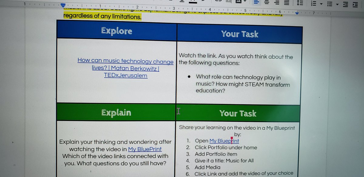 vickiemorgado1's tweet photo. Students in grade 7 @QofH_DPCDSB starting their design thinking  project this a.m. reflecting in @myblueprint we will be designing a music instrument t
 for a student in our school. #dpguidance #mindson #natgeoservicelearning https://t.co/rF2Sqxqe5i