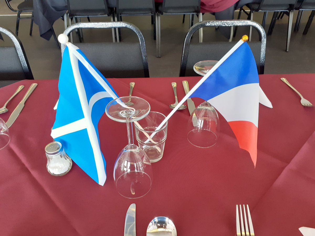 PrestonLodgeRFC's tweet photo. Ready and waiting for tonight's Auld Alliance Dinner. Welcome back to our friends from France.
#OneClubOneCommunity
#PL90
#6nations
#clubland
#PLpals https://t.co/Lg9y5ICTzD