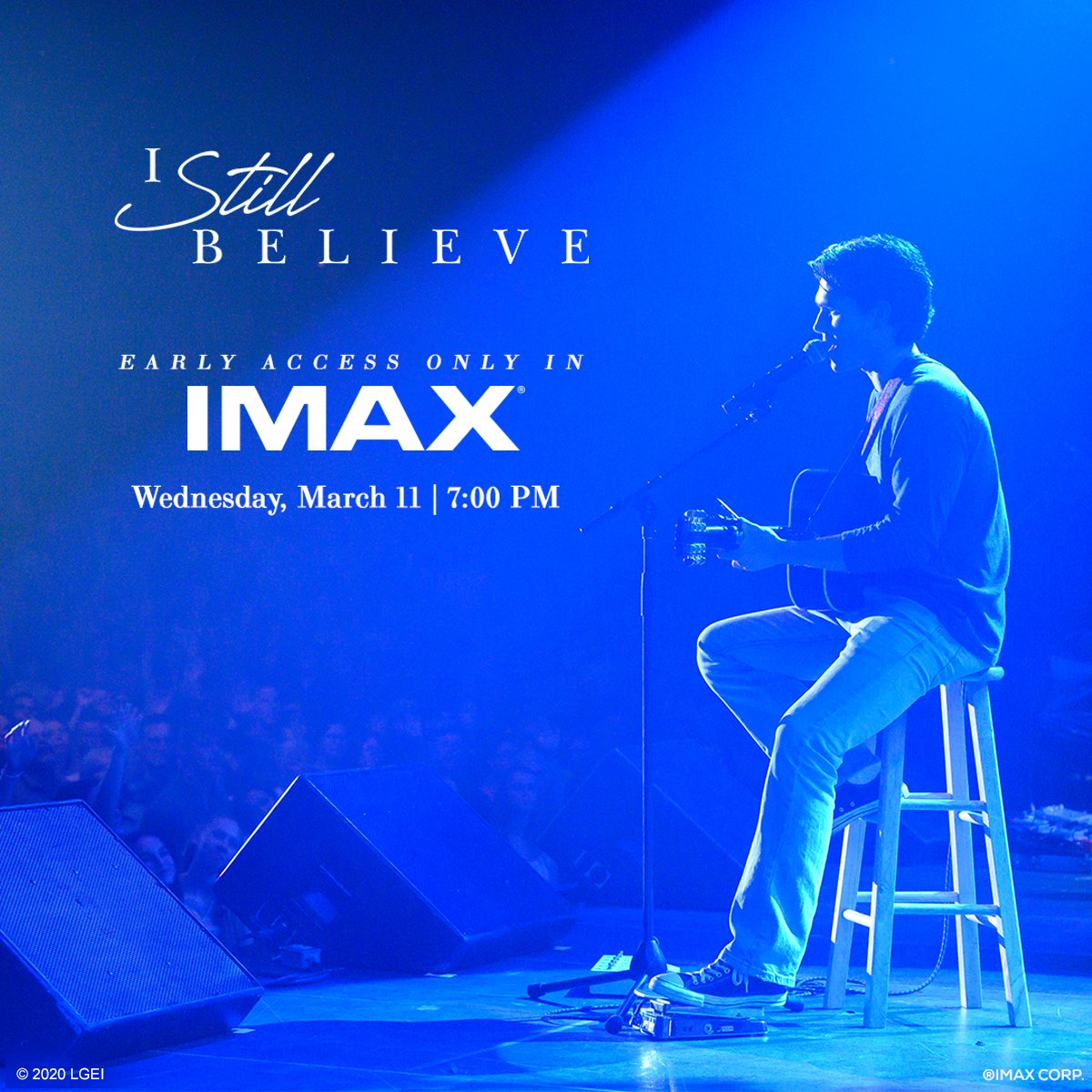 CobbTheatres's tweet photo. How big is #IStillBelieve? IMAX big! See #IStillBelieve early in participating Cobb Theatres in IMAX, March 11. https://t.co/L8dRFbx1j3