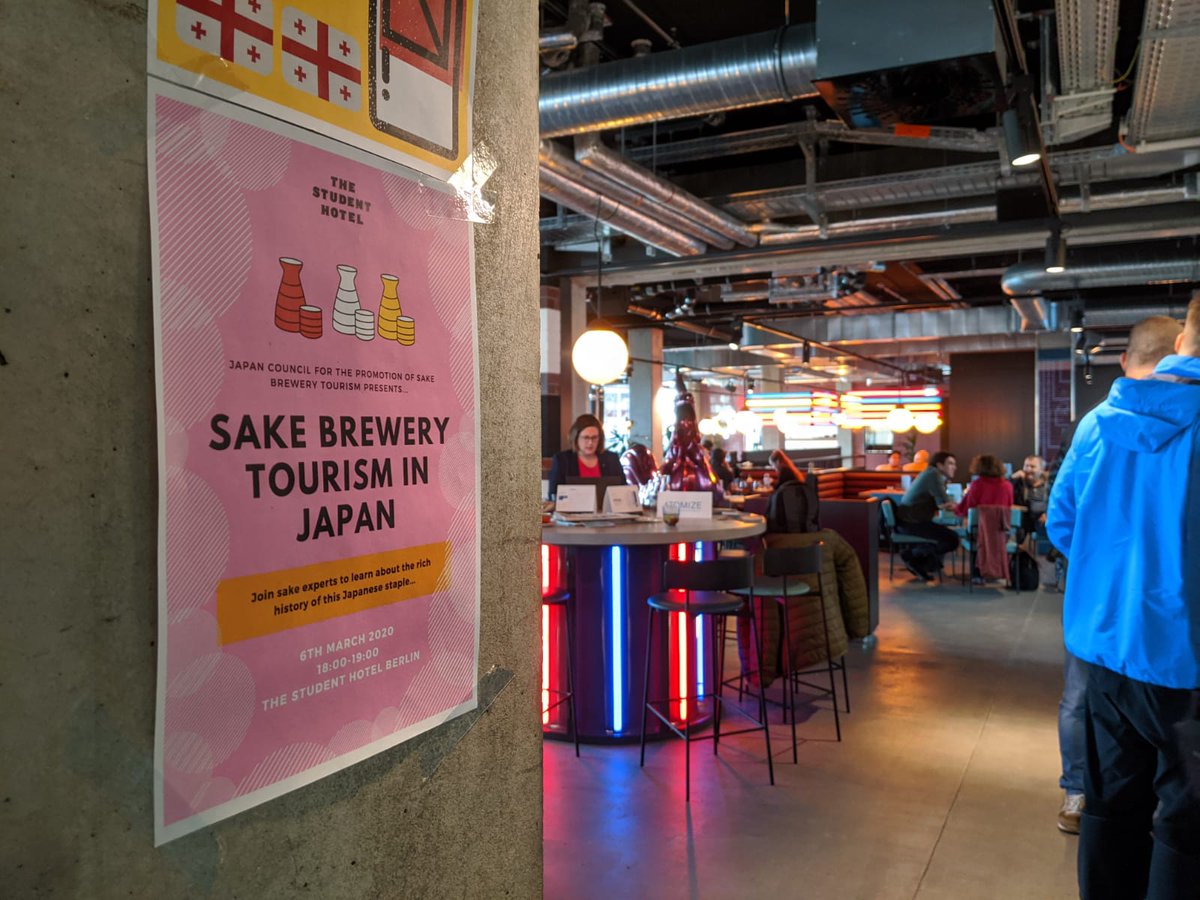 StrandedInBER's tweet photo. Check out the Sake tasting event at @TheStudentHotel 
@sakefan_tourism #strandedinberlin #itbberlin #itb2020 #whatwewantedtosayatITB https://t.co/99K5aJ65k8
