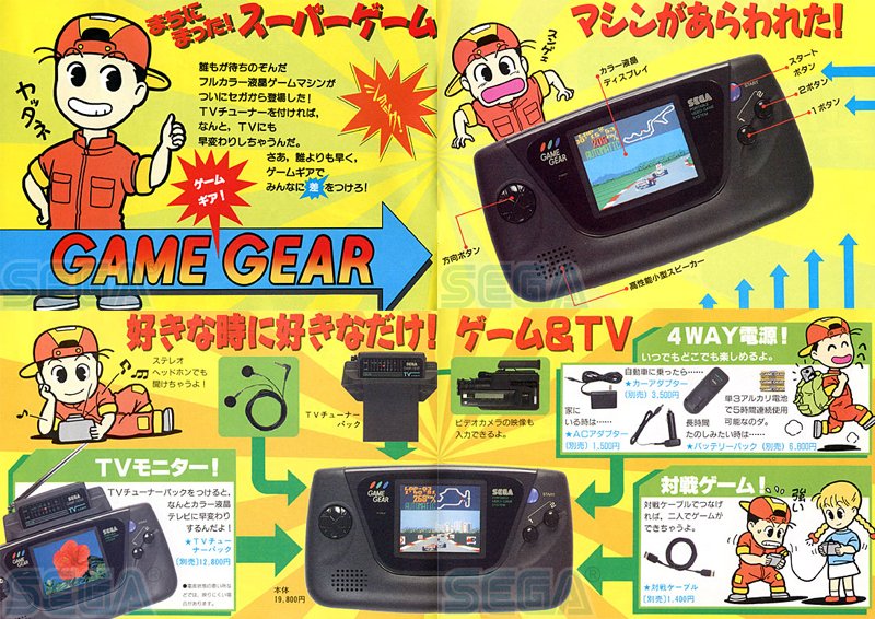 ゲームギア Gamegear Bot V Twitter ゲームギア Game Gear とは セガが1990年に発売した携帯ゲーム 機 発売時の価格は19 800円 全世界累計販売台数は1 043万台 国内携帯ゲーム機初のカラー液晶ディスプレイを搭載 電池の燃費率も悪く 単三乾電池6本で約3時間