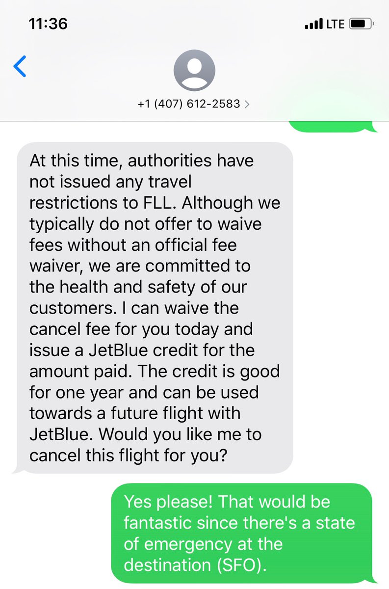 vanessa_volt's tweet photo. Hey @AmericanAir, how about you follow @JetBlue’s lead and put people > profit during a global health crisis like the #coronavirus instead of forcing me to pay $200 extra to cancel my flight to a place that’s already under a state of emergency. https://t.co/BUT2g1mPiK