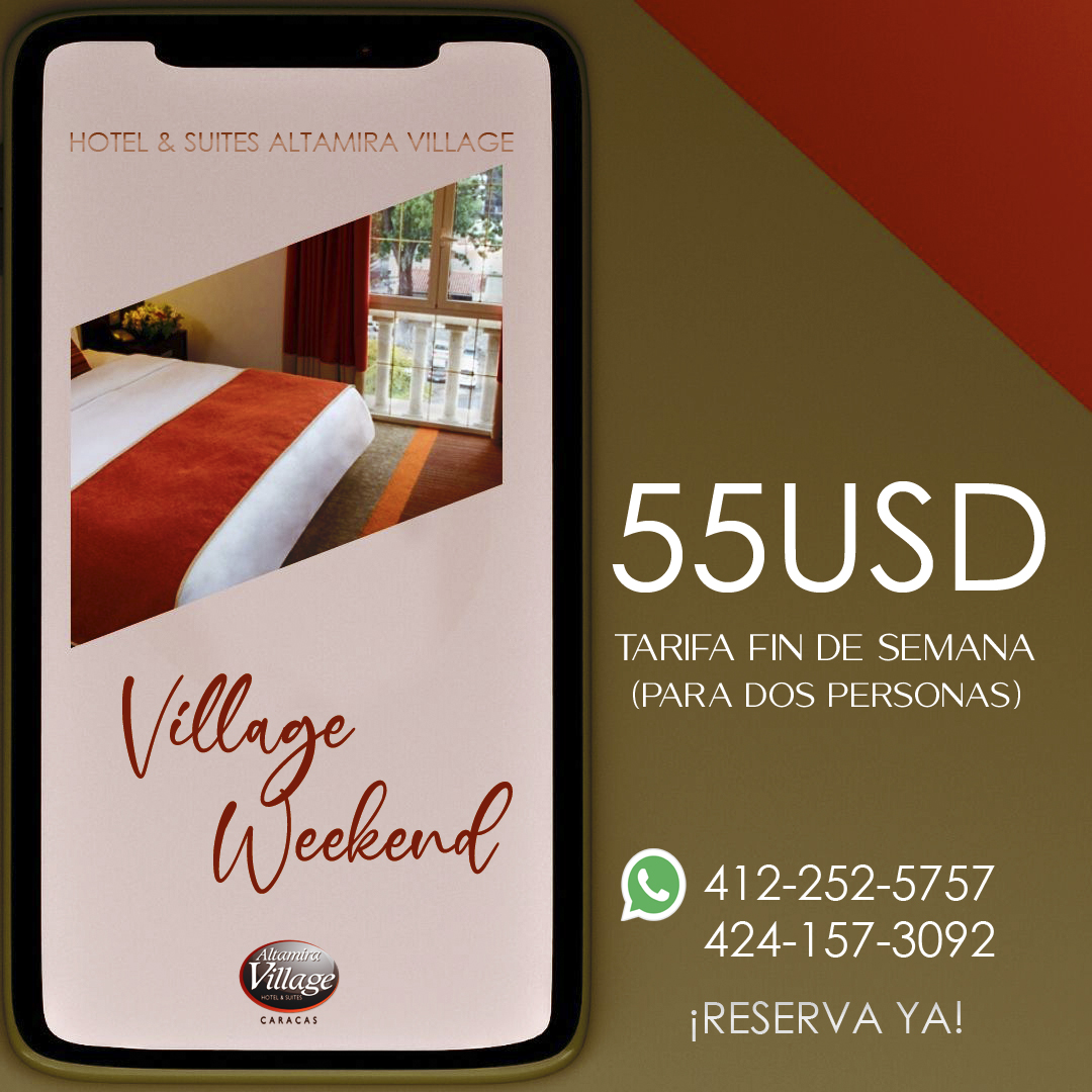 ¡Feliz Viernes!
-
¡En el altamira village, tenemos para ti una de las mejores tarifas para tu fin de semana. Puedes llamar al 0412-252-5757 
#TheVillageVzla #6Mar #FelizViernesATodos