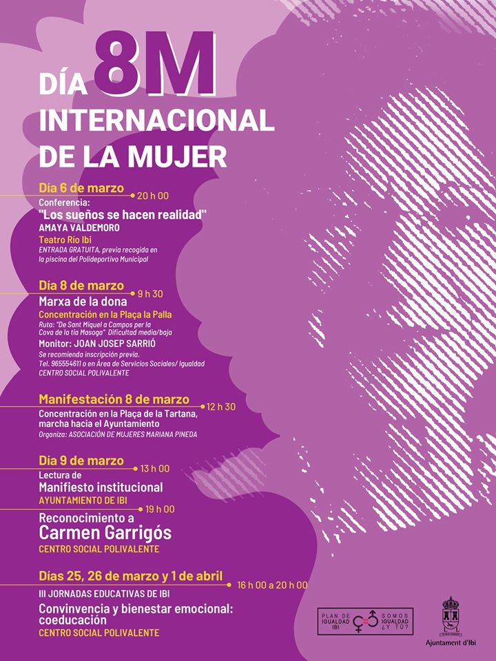 JEUPV's tweet photo. 📢 Manifestació a #IBI.

📍 Plaça de la Constitució.

🕕 18:00 hores.

#FeminismeEnLluita #8M #8M2020. https://t.co/AqFsPC2TDY