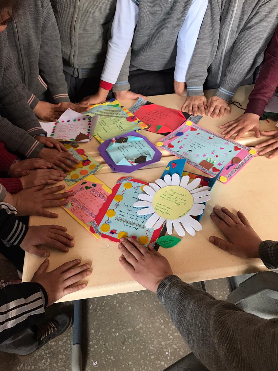 İngilizce dersinde davetiye hazırlama etkinliğimiz