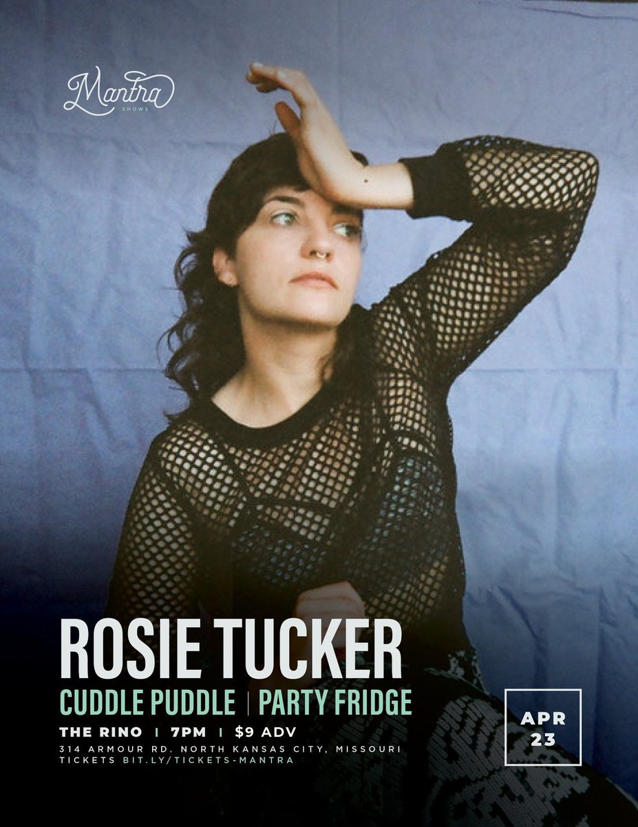 Excited to welcome <a href="/cuddlepuddIe/">Cuddle Puddle LOOP SANG</a> and <a href="/partyfridgekc/">party fridge</a> as support for @lilspoonerism at <a href="/TheRinoKC/">The Rino</a>!

🎫: bit.ly/tix-rosie-kc