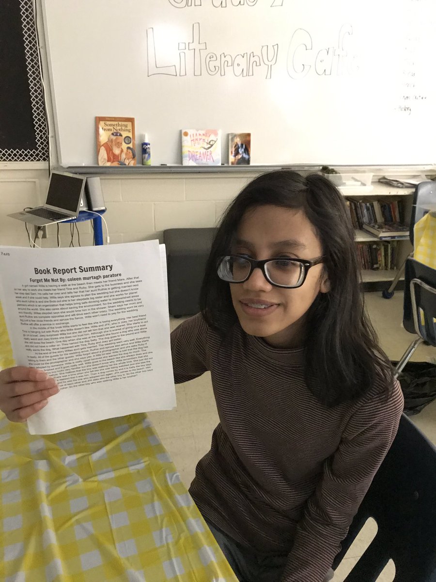 CrystalGuillet1's tweet photo. Grade 7 Literary Cafe. A day of sharing and talking about the books we’ve read. We all chose a different way to display the contents of our books. ☺️ #arps2019 https://t.co/le5V4xjn4T