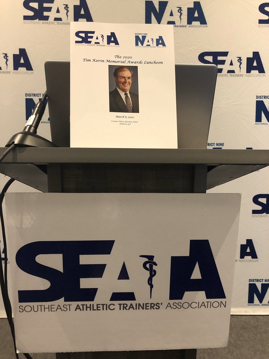 SEATA9's tweet photo. Preparing for the Tim Kerin Memorial Awards Luncheon. #CSMM2020 #SEATArocks #ATimpact #ShareYourStory #ATsAreHealthCare https://t.co/9zv2DSoOGP