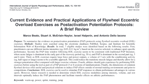 go_exxentric's tweet image. Review from @MarcoBeato1 et al. supporting Postactivation Potentiation (PAP) protocols using flywheel #eccentricoverload exercises published in the February @ijsppjournal. 📝 exxentric.com/science