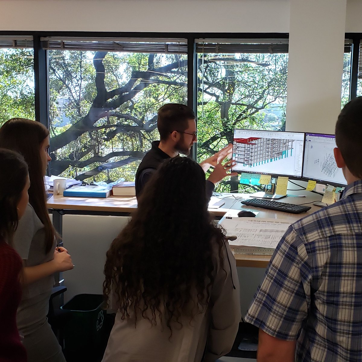DatumEngineers's tweet photo. This week we hosted seniors from @LeanderHS,  @VandegriftHS &amp; @CPHS_TWolves for Career Opportunities On Location (COOL) Week, showing them a day in the life of a structural engineer, and how architect's visions become reality through #TheArtofSE! @LeanderISD https://t.co/YJoxlGhPYX