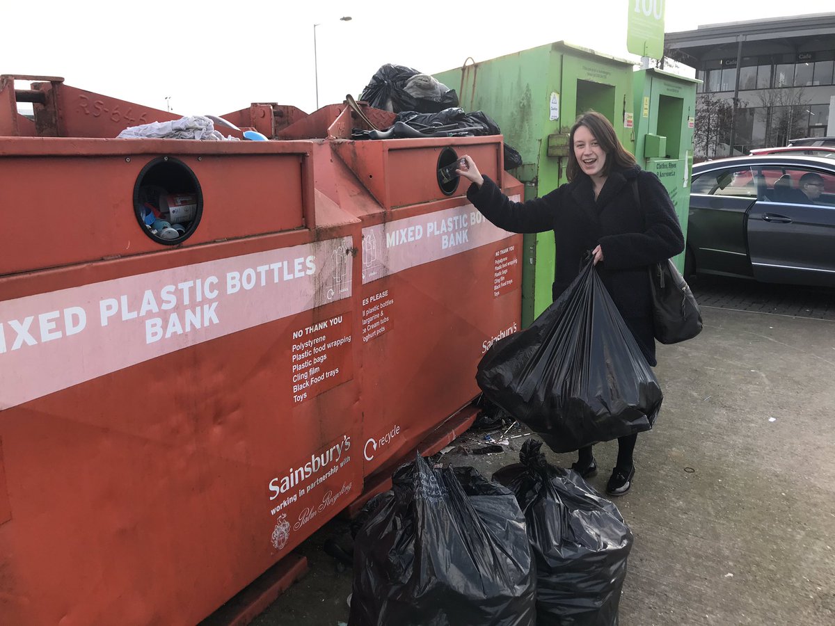 Where else would you go after school on a Friday?! <a href="/MissDale7/">Miss Dale</a> and I went to recycle all of the 261 plastic bottles we collected in this weeks House Recycling Competition! Congrats <a href="/moreton_ruby/">Moreton Ruby</a> house for collecting the most! ♻️#AttenboroughWeek