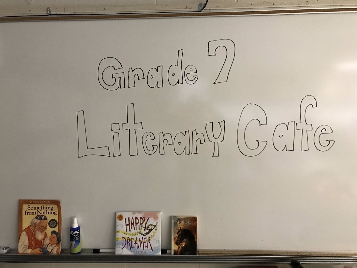 CrystalGuillet1's tweet photo. Grade 7 Literary Cafe. A day of sharing and talking about the books we’ve read. We all chose a different way to display the contents of our books. ☺️#arps2019 https://t.co/2v5ZCY1EM7