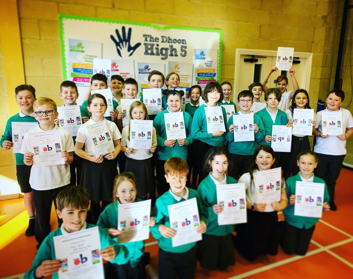 DhoonSchool's tweet photo. Class Three were presented with their certificates today to show that they have all taken part in - and completed - the #PawsB Mindfulness for Schools Curriculum. Many thanks to @hopes49 for working with this class for the past 6 weeks 😀 https://t.co/9YVtoEKZhD