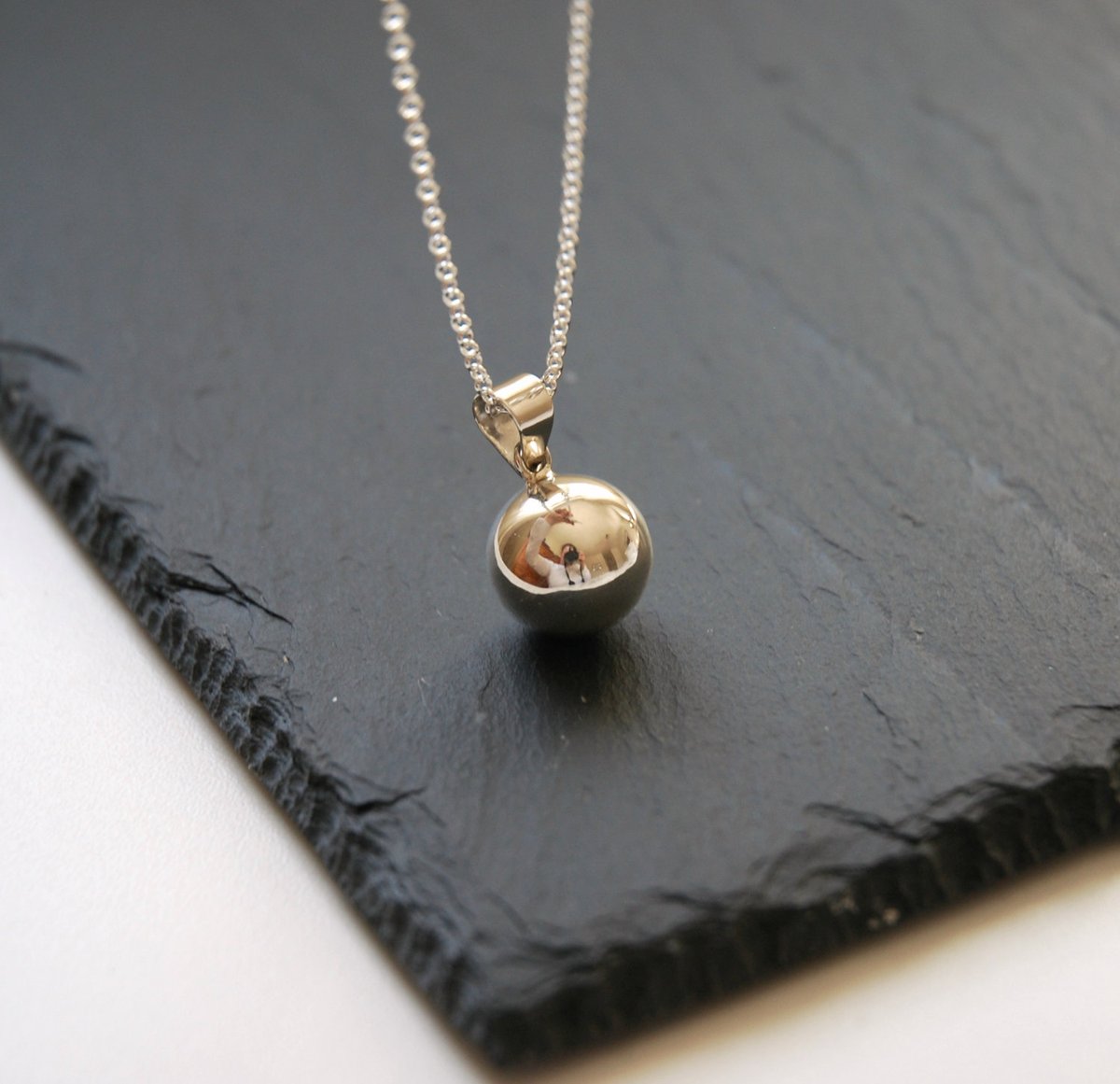 Back in stock! Sterling silver harmony ball necklace etsy.me/2TIra0n #jewelry #necklace #silver #babynecklace #harmonyball #bolaball #newmom