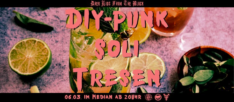 NevideblaP's tweet photo. Oi!
Wenn alles scheiße is', will ich euch #guteSachen nicht vorenthalten.

Erst #Punk und Saufen im #Median.
Dann #Disko und Saufen in der #Planbar.
Achtung! Beides mit #Feminismus!

Mehr Kiffen, weniger Arbeit, keine Bullen.

Morgen &amp; übermorgen dann aber trotzdem auf Straße! https://t.co/0LusTbICml