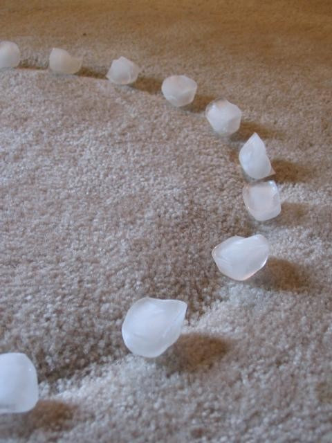 RedefyneMoving's tweet image. Remove any dents in the carpet that furniture left behind with ice cubes. Simply place the ice cubes on the dents, let them melt, and use a spoon to lift the fibers.