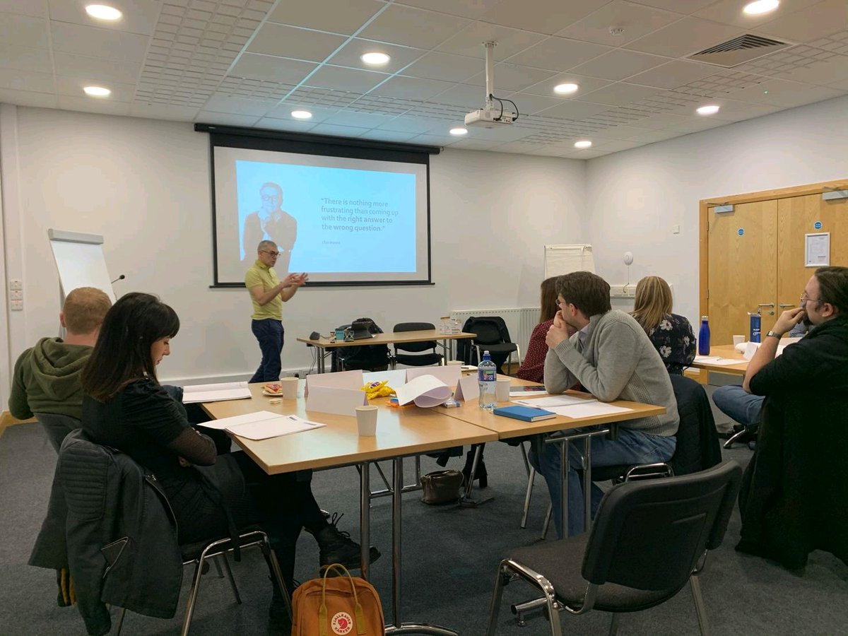 Justin_D_Magee's tweet photo. Day 2 of #Lead2grow workshops with @FergieRach . Today we were embedding #designculture through a customisable range of creativity and design thinking methods with some very creative people https://t.co/UGwhftEfI2